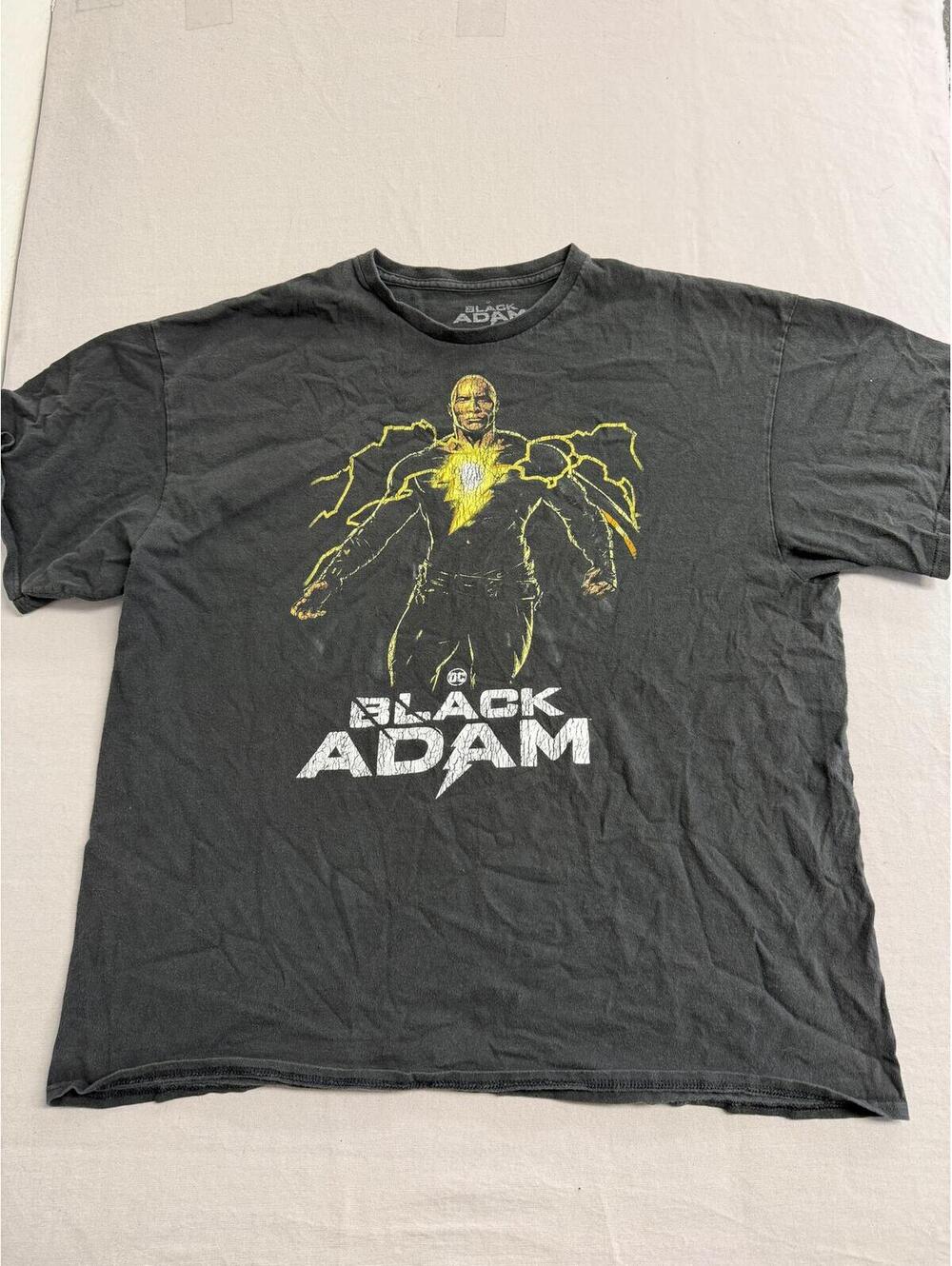 Faded Black Adam T-shirt The Rock Dwayne Johnson Tee 2XL